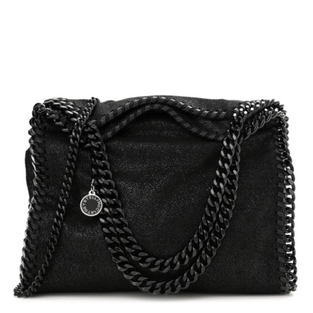 Stella McCartney mini tote Falabella black with black chain